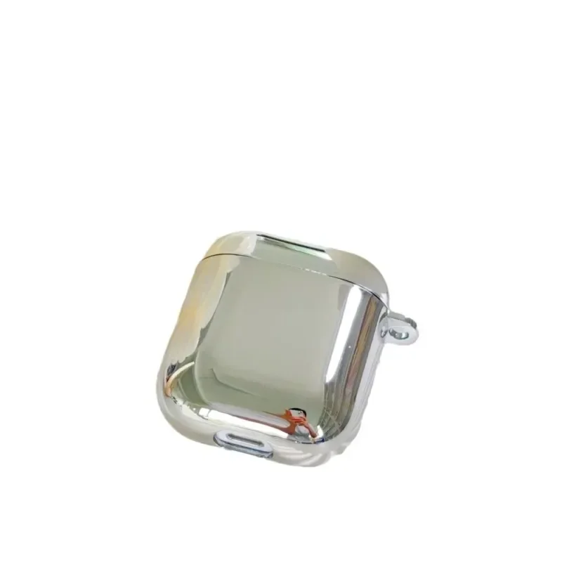 Electroplate หูฟังสําหรับ Airpods 1 2 3 Pro สําหรับ Apple สําหรับ Airpods กรณี Pro โลหะเงินพร้อมพวงกุญแจกล่อง
