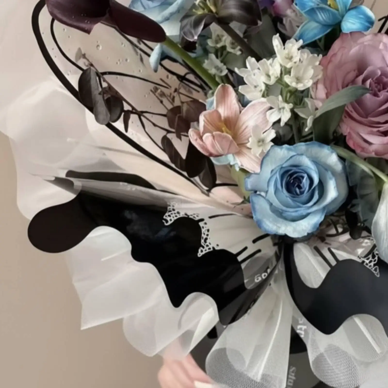 Creative Butterfly Wing Flower Packaging Paper OPP Silk Film Decorative Bouquet Wrap for Party and Wedding Decor