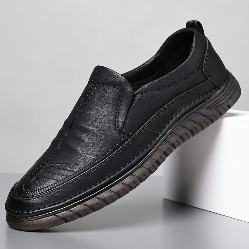 Man Shoe Genuine Leather Men Shoes Casual Italian Men Loafers Breathable Office Shoes Men Designer Slip on Driving Shoes Sneaker