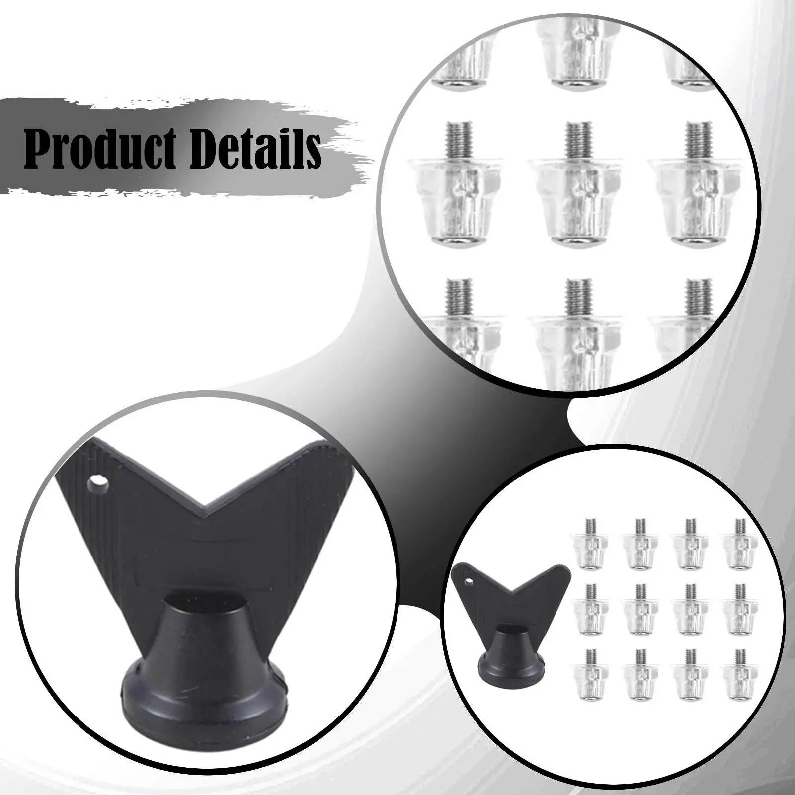 

Screw in Soccer Cleats Studs Replacement Football Shoe Spikes M5 Threaded Non Slip for Athletic Shoes