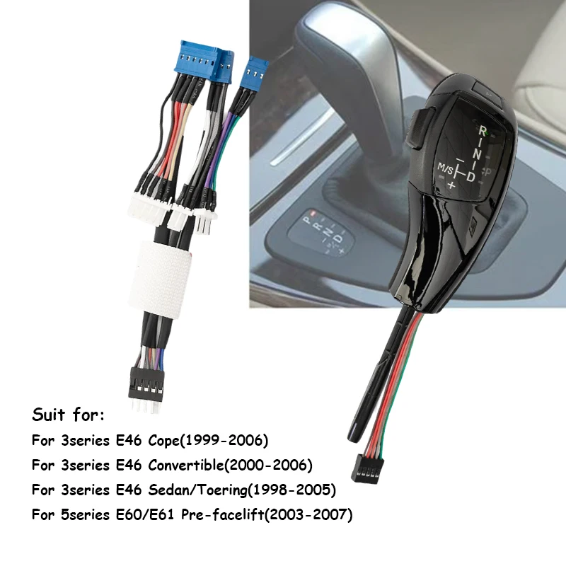 

E46 E83 LED Gear Shift Knob Cover Retrofit Kit For BMW 3 Series E60 E61 X3 Car Shifter Handle Interior Car Accessories E Chassis