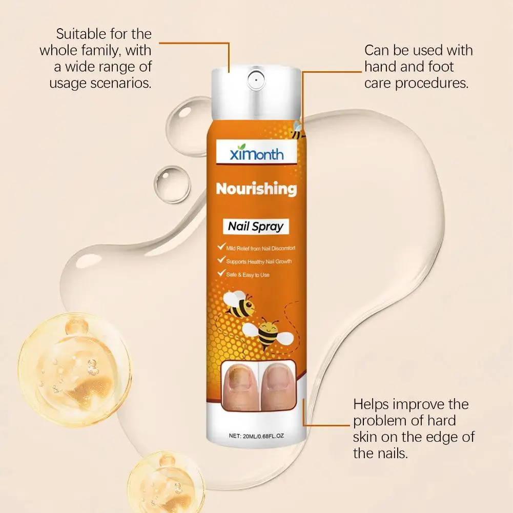 Nourishing Nail Spray With Urea And Silver Chloride - Deep Hydration Moisturizing Promote Healthy Growth Repair Damaged Tissue