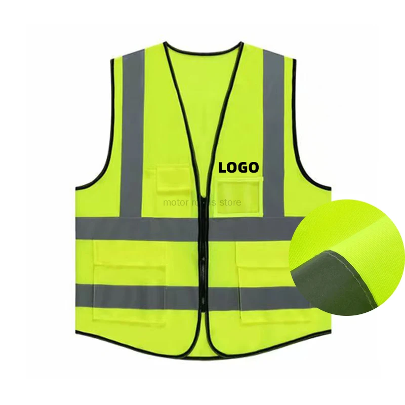 High Quality Work Reflective Vest Mesh Reflective Safety Clothing Hi Vis Logo Custom Polyester Jacket For Construction