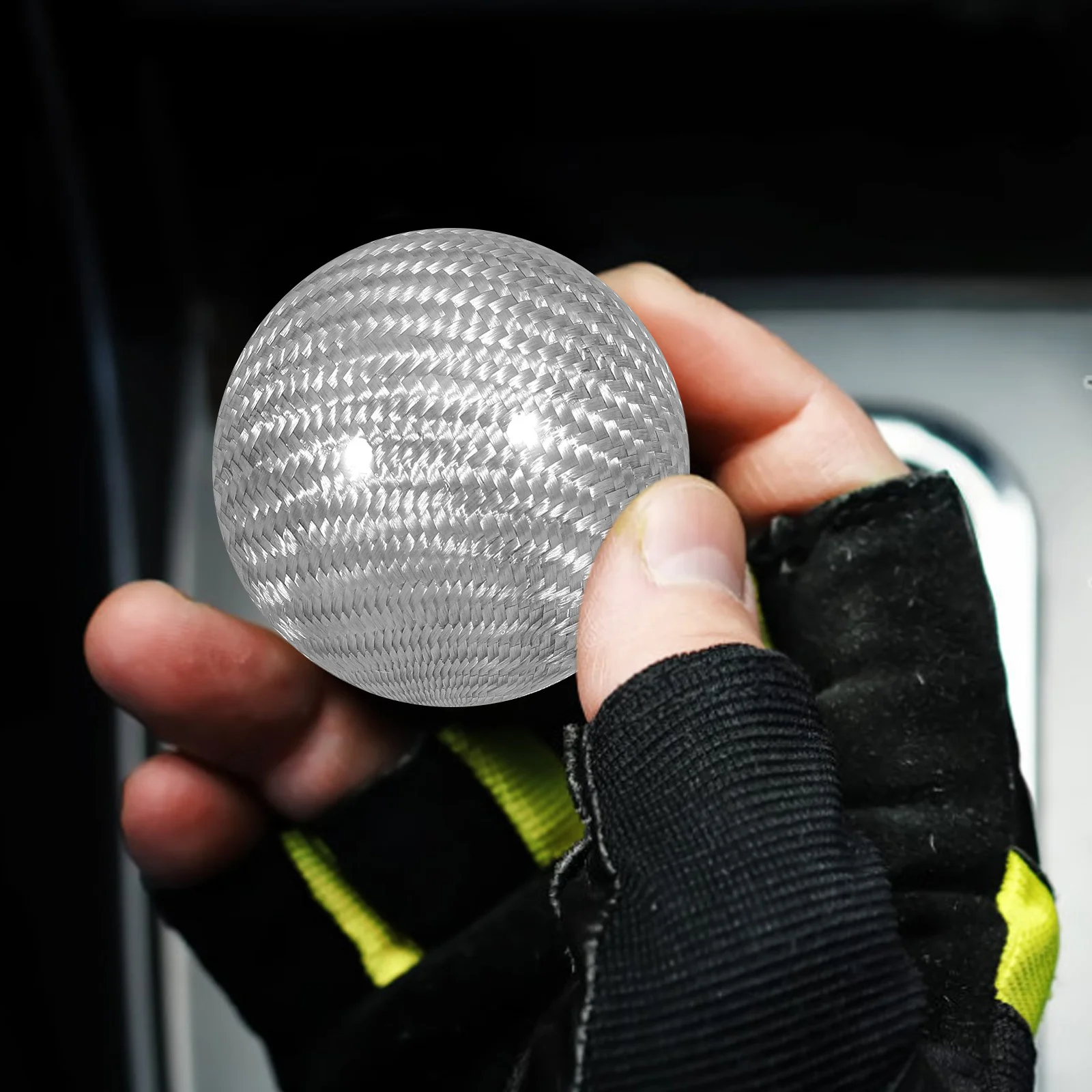

Carbon Fiber Shift Knob Aluminum Alloy Universal Manual Automatic Car Shifter Replacement Gear Shift Handle Cool Stylish