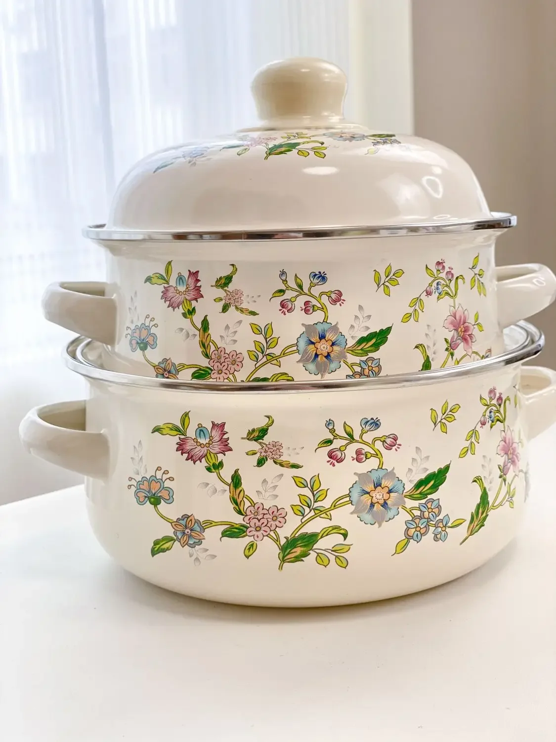 Enameled Crock Pot Baby Supplement Bowl Cooking Noodle Boiling Soup Water Pot Kitchen Cookware
