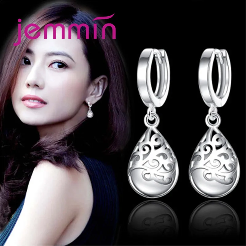 Brand Real 925 Sterling Silver Moonlight Opal Tears Totem Drop Earrings oorbellen For Femmes Valentines Day Gift