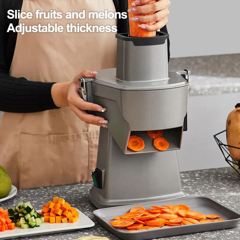 Vegetable Cube Cutting Machine Electric Dicer Onion Potato Carrot Shredding Fruit And Dicing Vegetable Slicing Machine Slicer