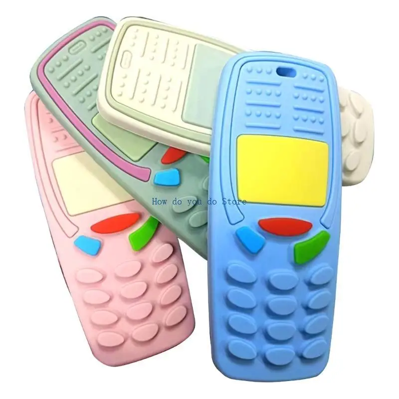 

19QF Infant Teether Remote Teething Toy Molar Rod Baby BPA Sensory Pacifier