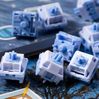 Akko Mirror Switch 5 Pins 37gf Linear Switches Factory Lubed Low Operating Force Compatible with MX Mechanical Keyboard (45 pcs)