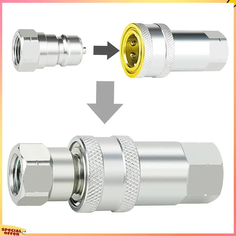 ABFI 1/4Inch Pioneer Hydraulic Coupler With Dust Cap Suitable For A Wide Range Of Hydraulic Applications.