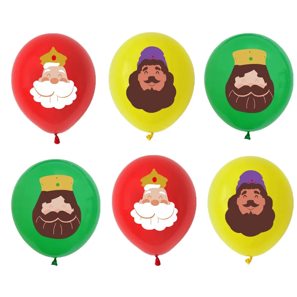 15pcs King Latex Balloons Red Yellow Green Air Balloon Kids Toy Birthday party Baby Shower Christmas Decoration Three Kings Day