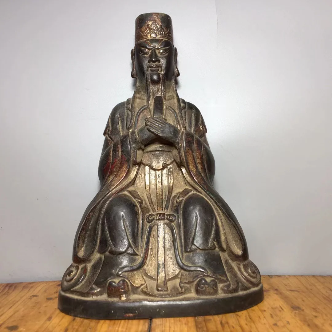 Rare  old Handmade copper Tian Guan Buddha statue,Free shipping