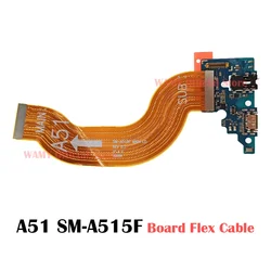 WAMY New For Samsung Galaxy A51 A515 SM-A515F USB Charging Dock Port Board Connector Main Motherboard Flex Cable