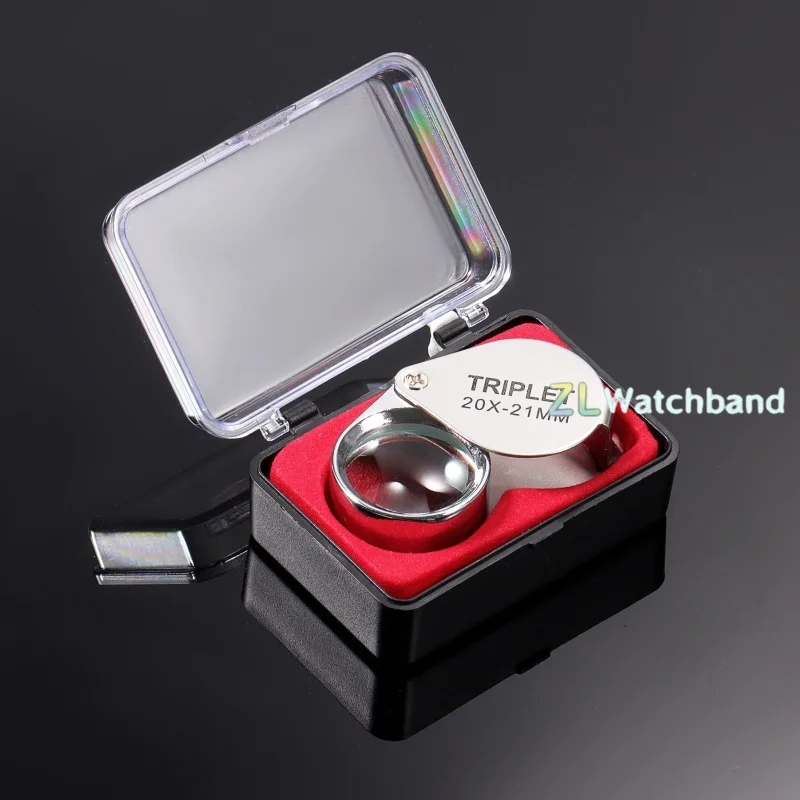 10X 20X 30X Pocket Loupe Magnifier Jewelry Magnifying Glass Foldable Diamond Triplet Jewelers Eye Glass Tool Reading Magnifier - view 5