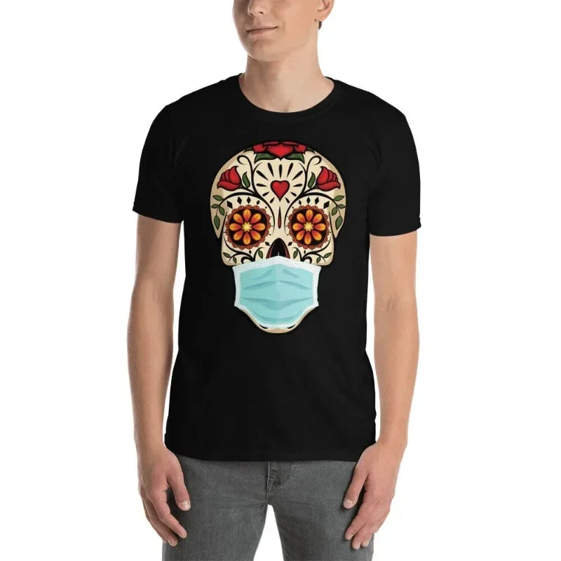 Day of The Dead 2023 Gifts T-Shirt Dia De Los Muertos Sugar Skull Face Covering Men Women Fashion Streetwear T-shirt Tops