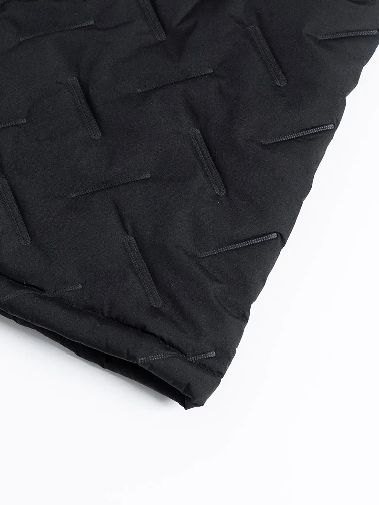 Mittellange, mit Fleece gefütterte Parkas für Herren, lange warme Winterjacke, lässige gesteppte, gepolsterte Jacken, einfarbig, dicke Outdoor-Oberbekleidung – Detail 6
