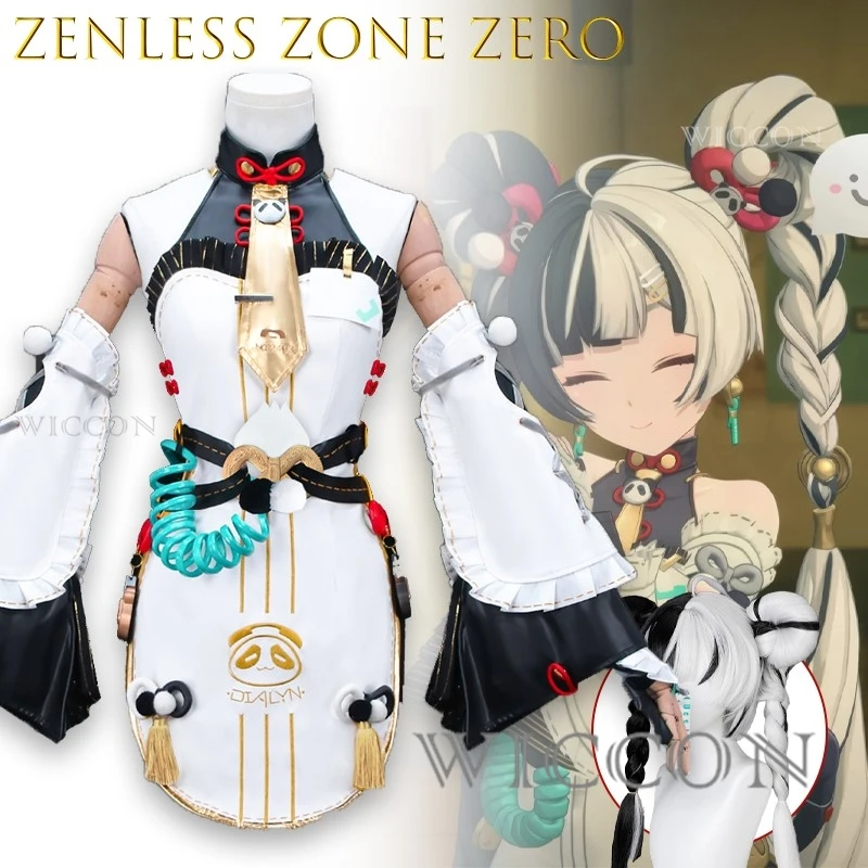أزياء أنيمي التأثيرية النسائية AZenless Zone Zero Dialyn أزياء الباندا شقيقة Lien مجموعة كاملة من أزياء الرسوم المتحركة عالية الجودة أصلية Sty #1
