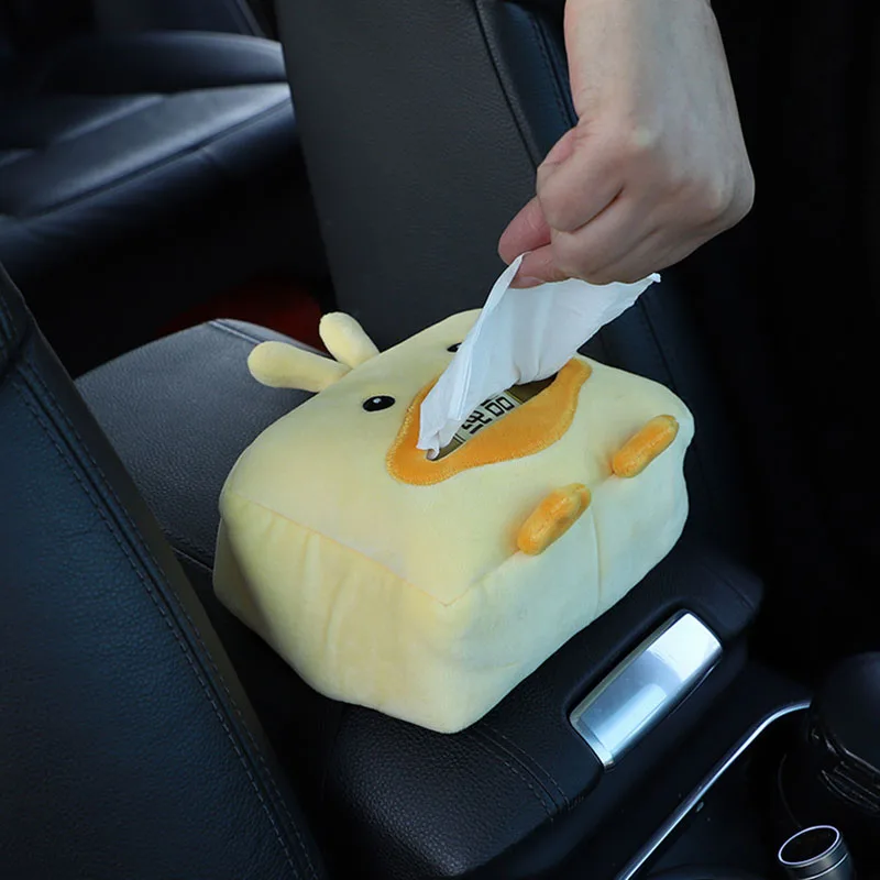 

Creative Tissue Boxes Portable Car Tissue Holder Soft Cartoon Paper Napkin Case Auto Decor Animals Car Paper Box Car acessories