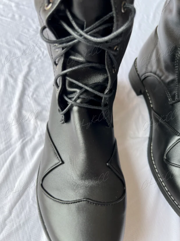 Męskie długie zachodnie buty poniżej kolan w stylu rycerskim Vintage męskie zimowe kowbojskie buty zachodnie Retro długie klasyczne skóra PU