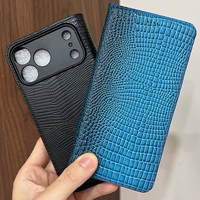Magnetic Genuine Leather Skin Flip Wallet Phone Case On For iphone X XR XS 11 12 13 14 15 16e 16 17 Pro Max Mini i14 i15 i16 i17