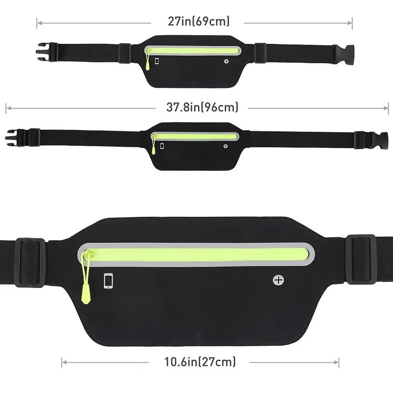 Outdoor Running Fitness Ultra-thin Mobile Phone Waist Bag Elastic Sports Waterproof Close-fitting Mobile Phone Bag Coin Purse