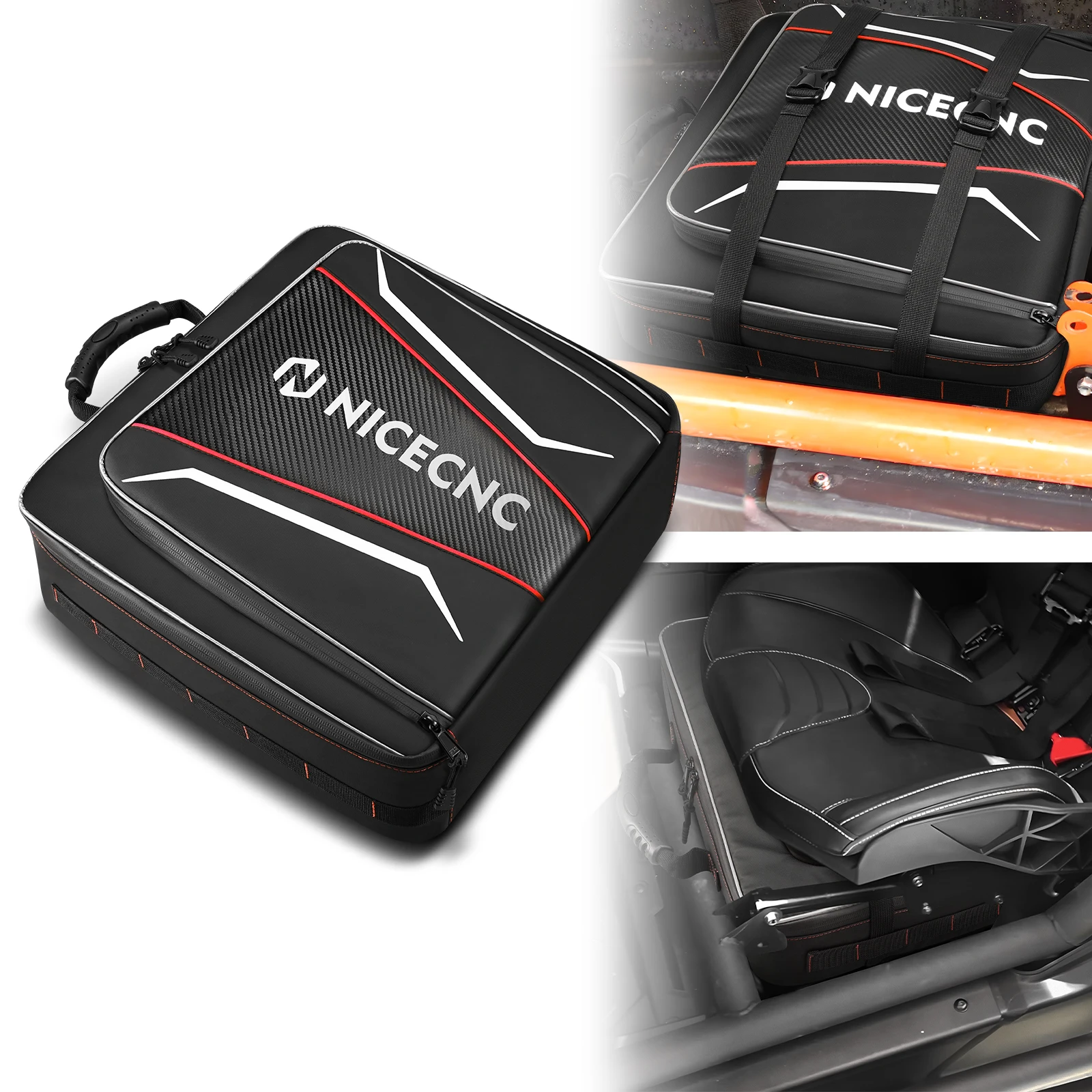 

NICECNC for Maverick X3 2017-2023 Underseat Bag Waterproof Large Capacity Tool Storage Box for Can Am Max Turbo UTV Accessories