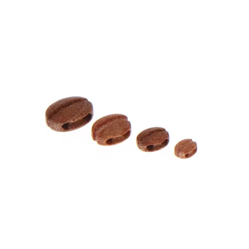 B*10Pcs DIY Model Ship Building Accessories Ancient Sailboat Model Accessories Wooden Single Block Pulleys 3mm 4mm 5mm 6mm view 4