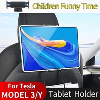 For Tesla Model 3 Y Back Seat Phone Holder Hook 360 Degree Rotate Stand Auto Headrest Bracket For Tablet PC iPad Mini Support