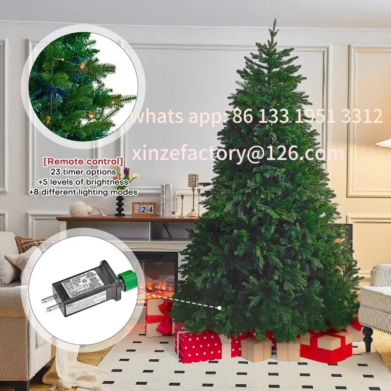 

Customizable Redlife 7.5 ft Artificial Christmas Tree Christmas Tree w/ 23 kinds of LED Lights Metal Stand & Hinged Branches Fir