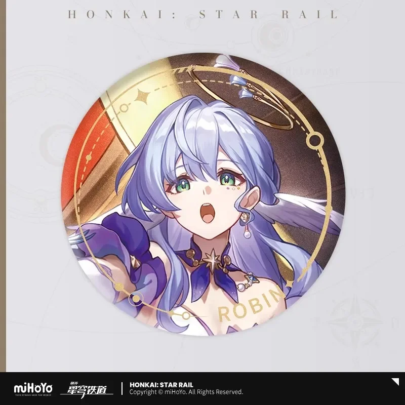 [ของแท้] เกม Honkai Star Rail คอสเพลย์วันอาทิตย์ Robin Tinplate ป้ายอะนิเมะการ์ตูน Tingyun Ruan Mei เข็มกลัดอุปกรณ์เสริม