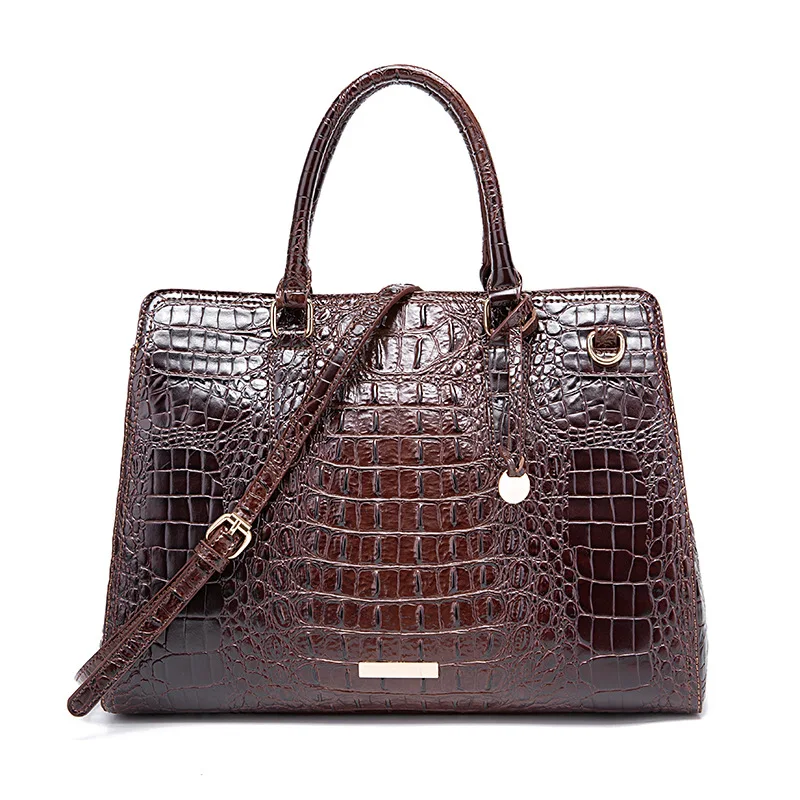 Leather Women Handbag Top Handle Shoulder Cross body Bag Fashion Crocodile pattern Purses and Handbags Messenger Tote Bags