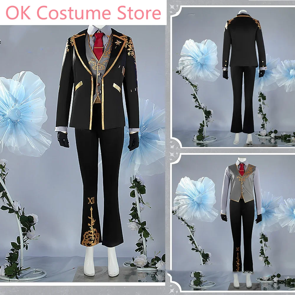 [Customized] NIJISANJI ChroNoiR 5 Anniversary Kuzuha Cosplay Costume VTuber Cos Halloween Game Suit Coat Shirt Pants