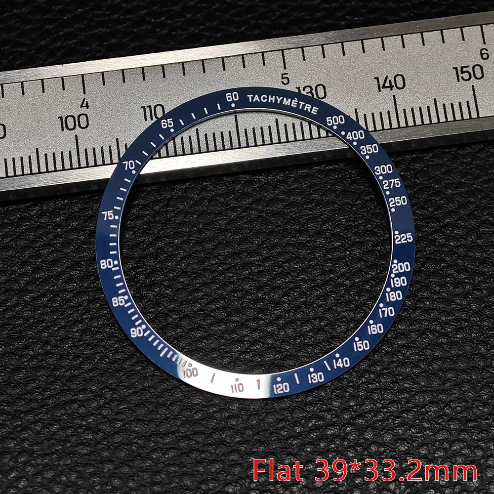 39-42 mm plat en schuin, geen lichtgevende keramische bezel-inzet Vervanging van horlogeaccessoires Hoge kwaliteit keramische bezel zwart