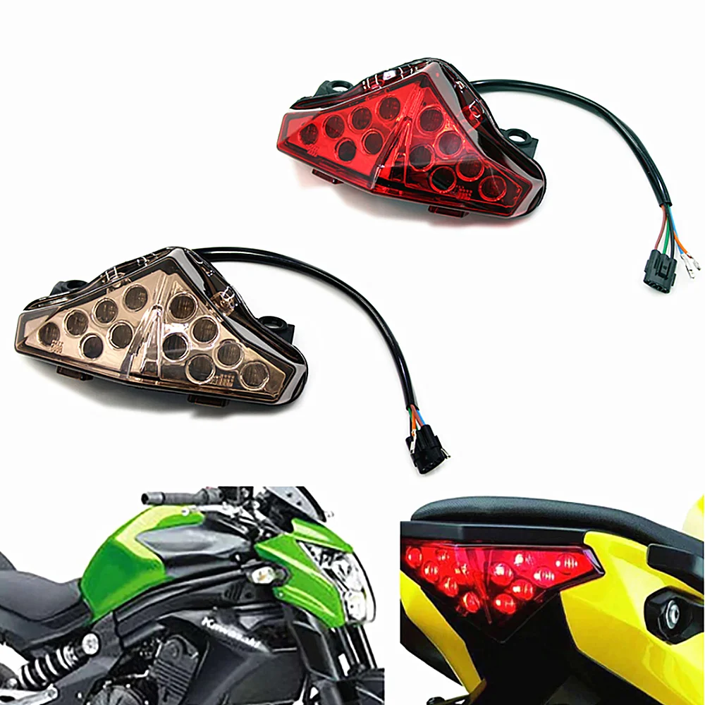 

For KAWASAKI ER6F ER6N NINJA 650 400R Motorcycle Accessories Stop Turn Signal Taillight Tail LED Rear Lamp Assembly