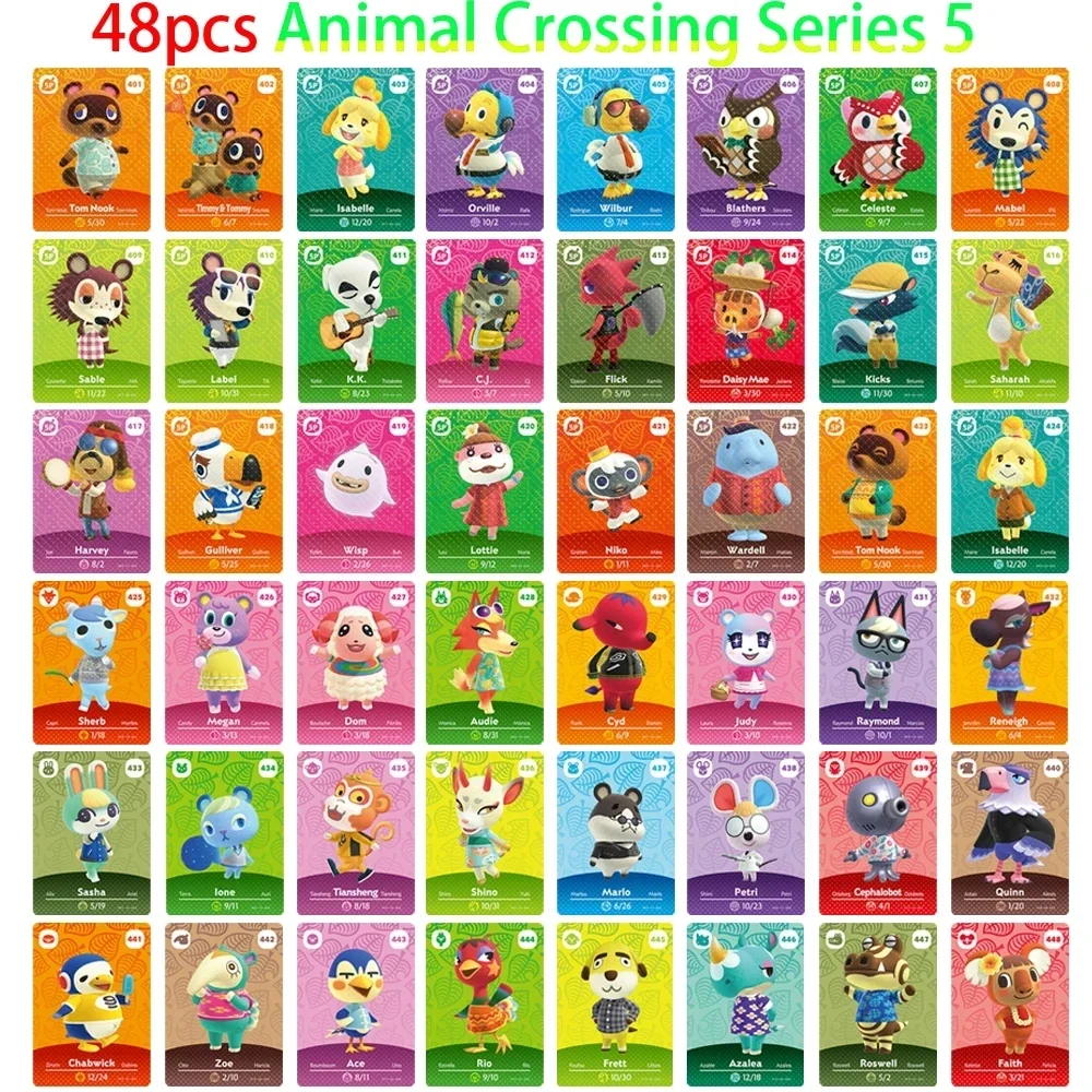 37Pcs Villager Card 401-437 Compatible Switch NS WIIU Animals Crossing Amxxbo Game Cards Tag NFC Animals Set Raymond Sasha Shino