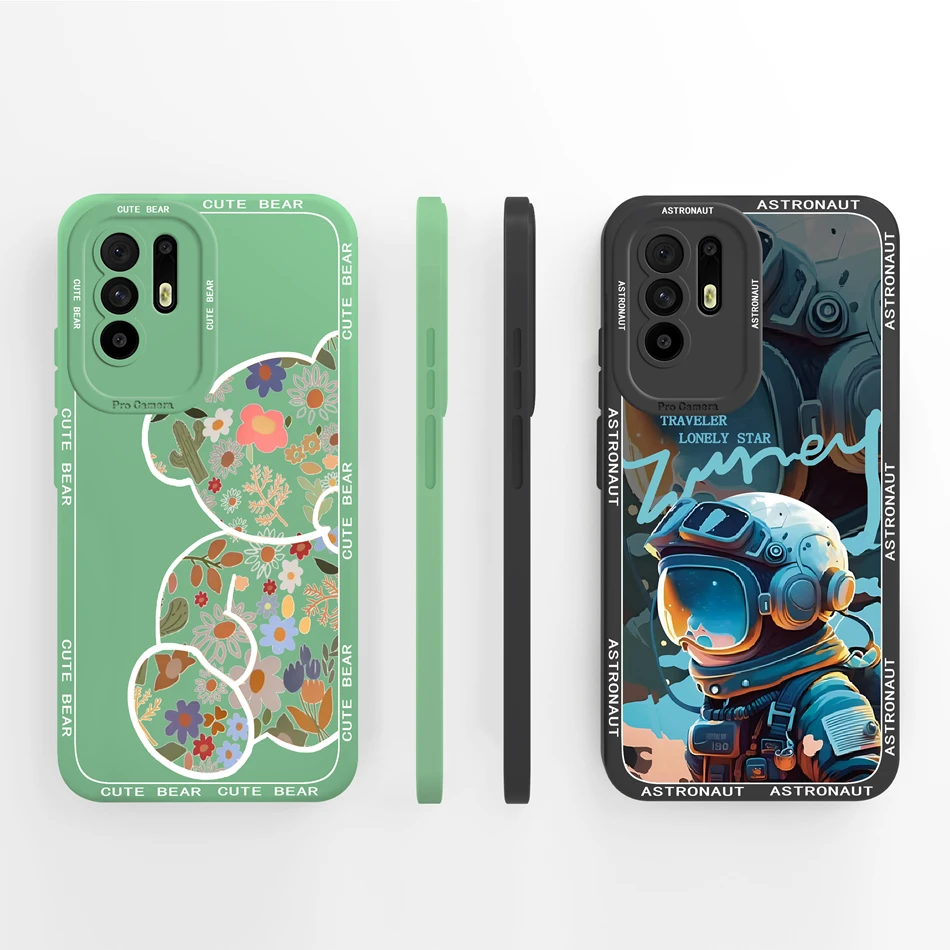 For Oppo Reno 5Z 6Z Phone Case Fashion Butterfly Camera Protection Back Cover For Oppo Reno6Z Reno5Z Soft Liquid Silicone Bumper image 4