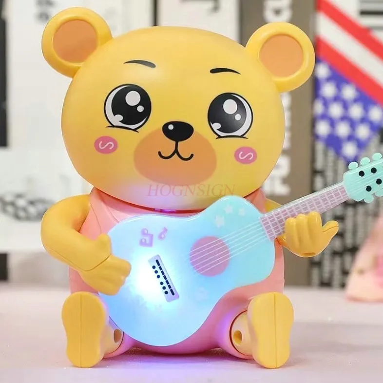 Baby toys can sing and play guitar, little frogs from 0 to 12 months old, with sound and moving lights and music