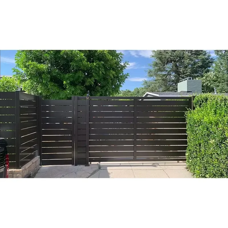CHANGYI Custom Aluminum Louver Fence Kit Security Garden Design Grey Powder Coating Aluminum Fence for Garden