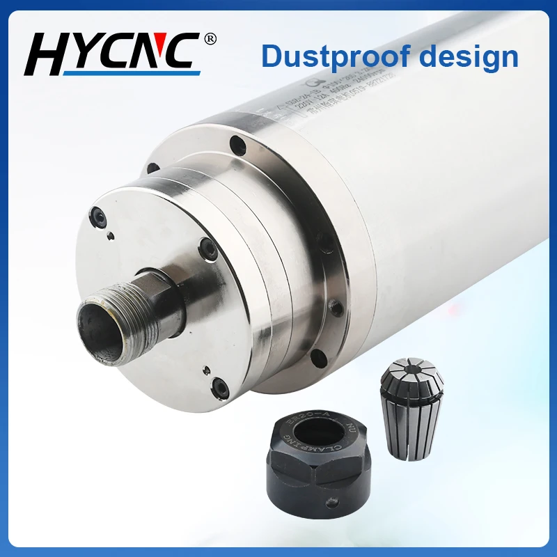 HQD CNC Stone Processing Spindle 3.2kw ER20 Water-cooled Spindle Spindle 220v 380V Diameter 100mm For CNC Planer Stone Cutting