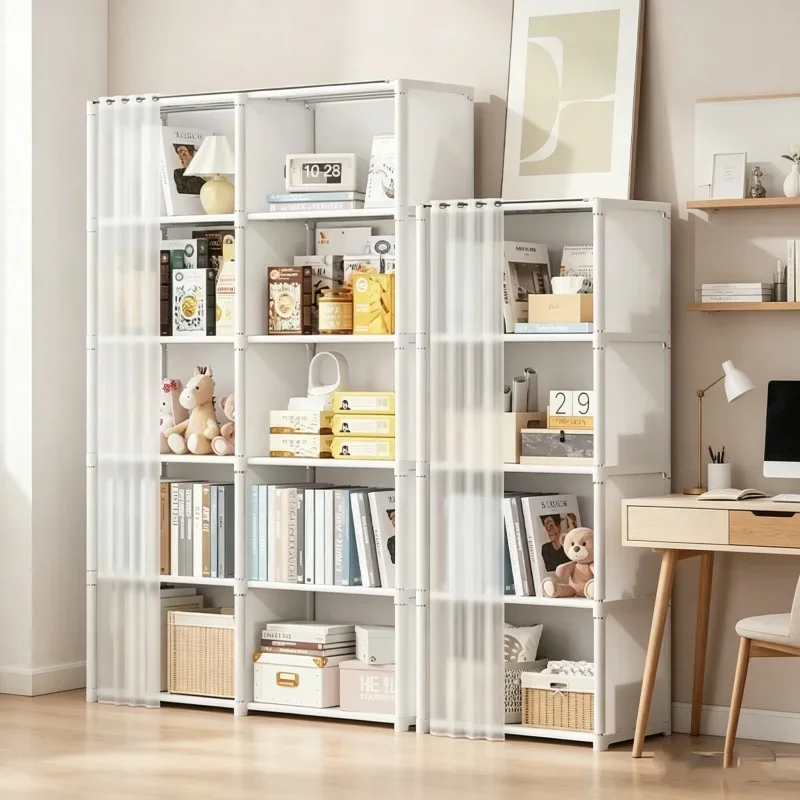 Armario Abierto con Estantería, 5/6 Niveles, a Prueba de Polvo, con Divisiones, Gran Capacidad, Fácil Montaje, Mueble para Dormitorio/Hogar