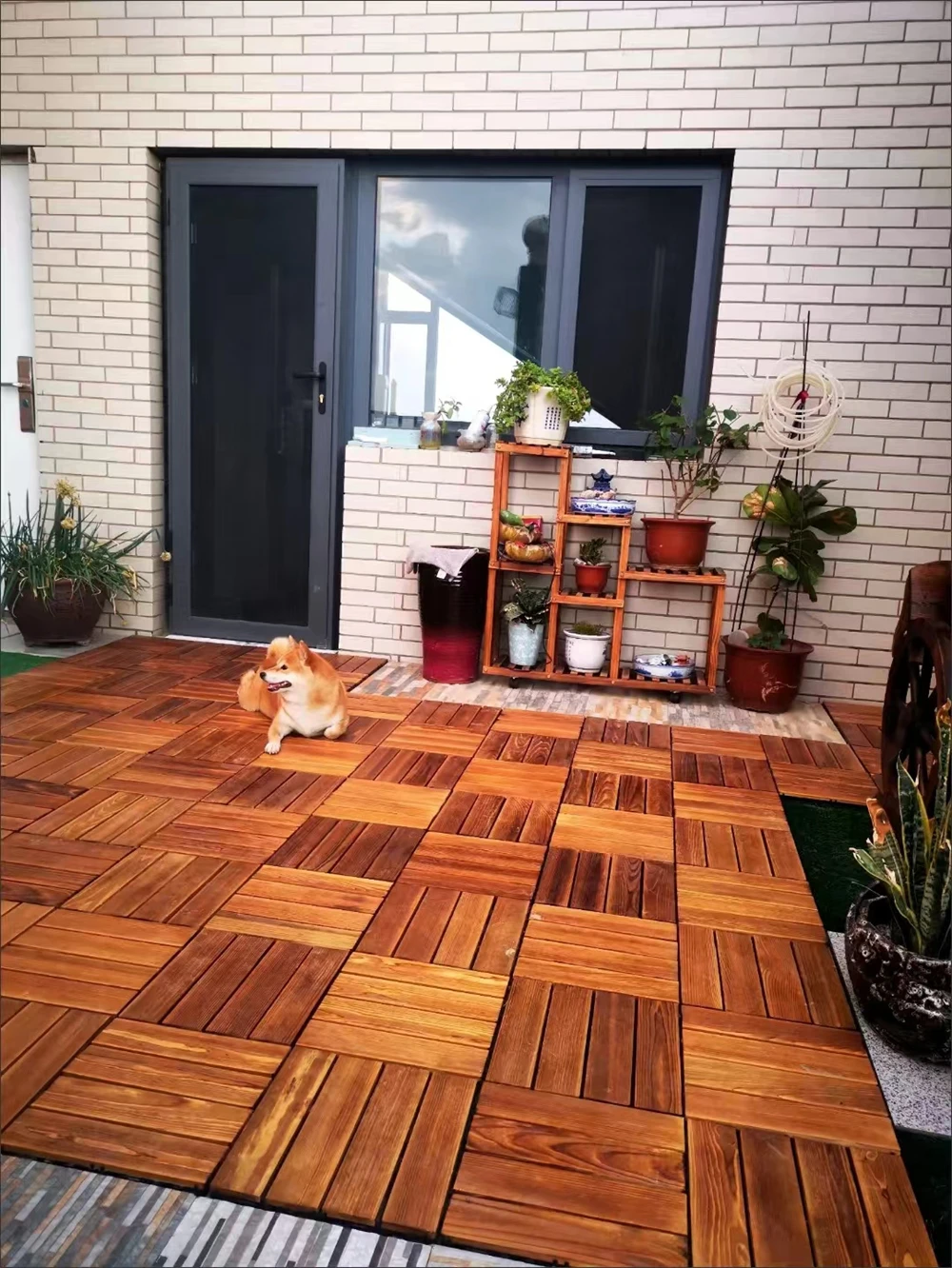 1sztDecoration Garden Floor Boards Outdoor Terrace Floor Wooden Deck Outdoor Floors for Home wodoodporne wszystko do kuchni i domu