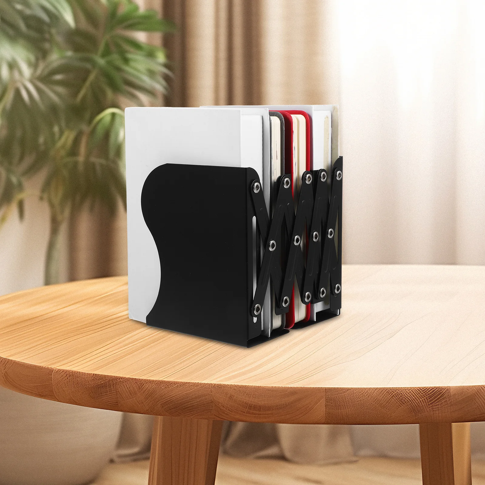 Book Stand For Desk Expandable Metal Bookend Adjustable Holder For Heavy Books Desktop Organizer Shelf Accessories