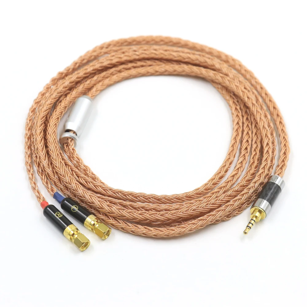 16 코어 구리 헤드폰 업그레이드 교체 케이블 (나사) Hifiman HE6 HE5 HE400 HE500 HE600 HE300