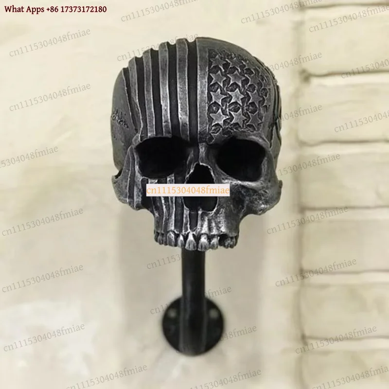 k3 Wall Mount Helmet Holder Skull with Beard Motorcycle Helmet Rack 41XA