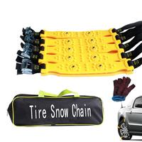 Tire Chains Winter Car Snow Tire Anti-Skid Chains Belt Strap Adjustable Universal Vehicle Auto Anti Slip Tyre Chains For Mud