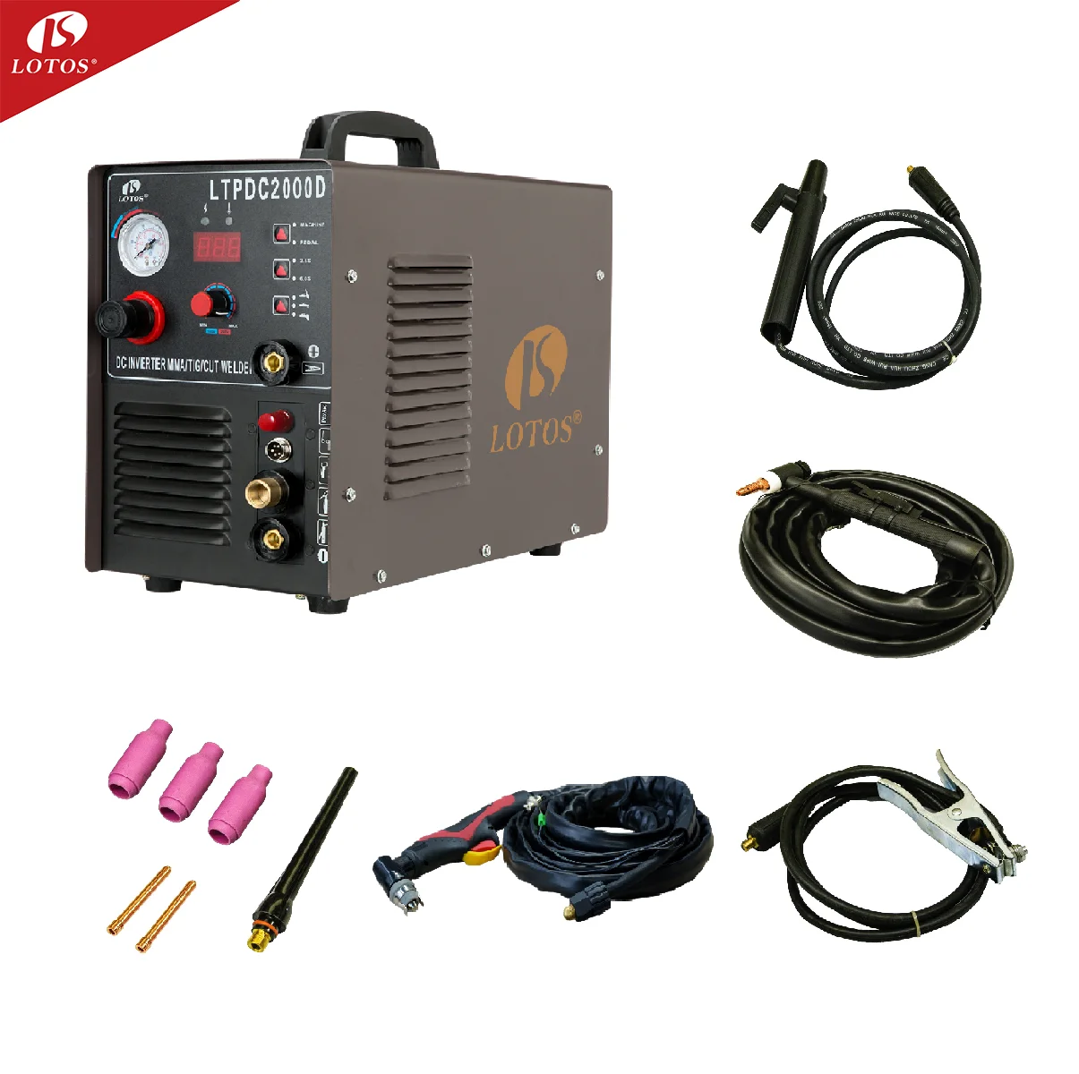 

Lotos factory price 3 in 1 plasma welding machines 110v/220v arc cut tig welder inverter welding machine