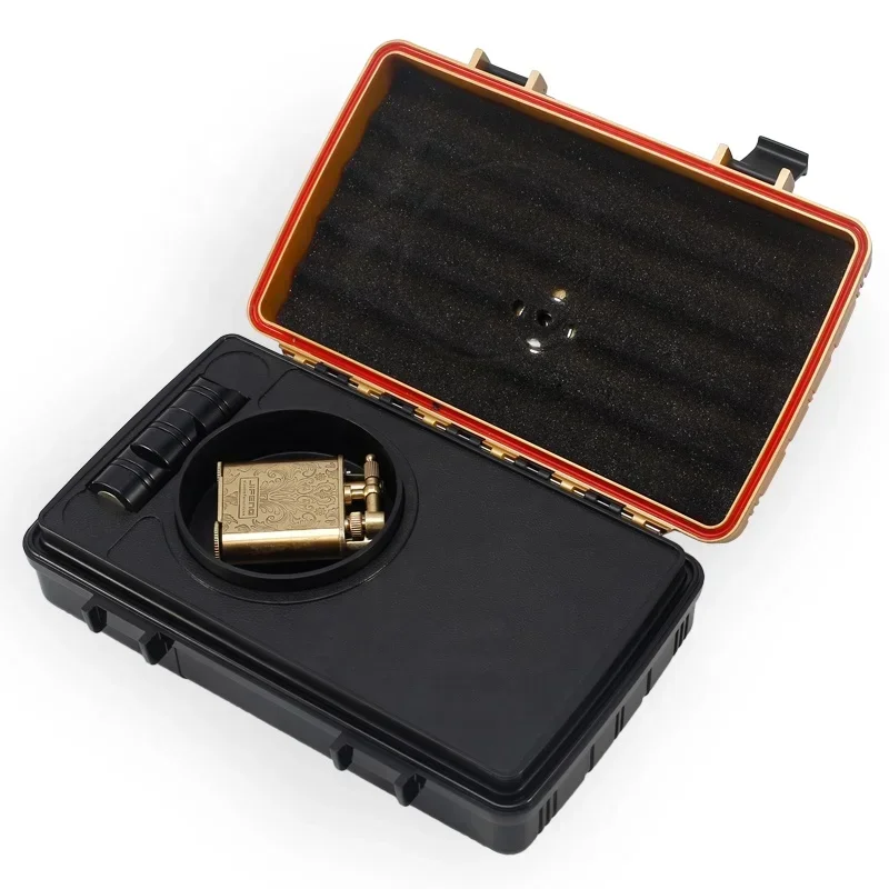 TZ080 JIFENG factory in China 863g  travel Cigar case Humidor set with lighter cigar cutter punch ashtray holders for 5 cigars