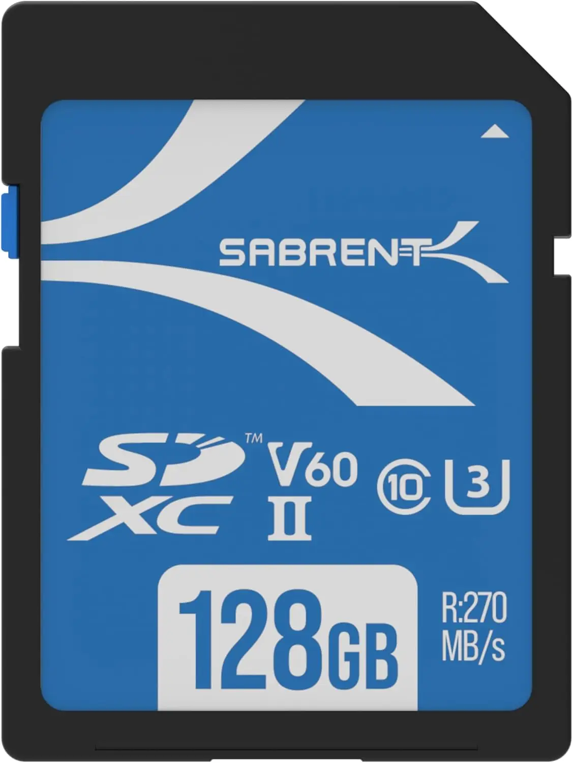 V60 SD UHS-II Memory Card 128GB, 8K 4K Video Recording, R270MB/s W170MB, U3 A1 Performance