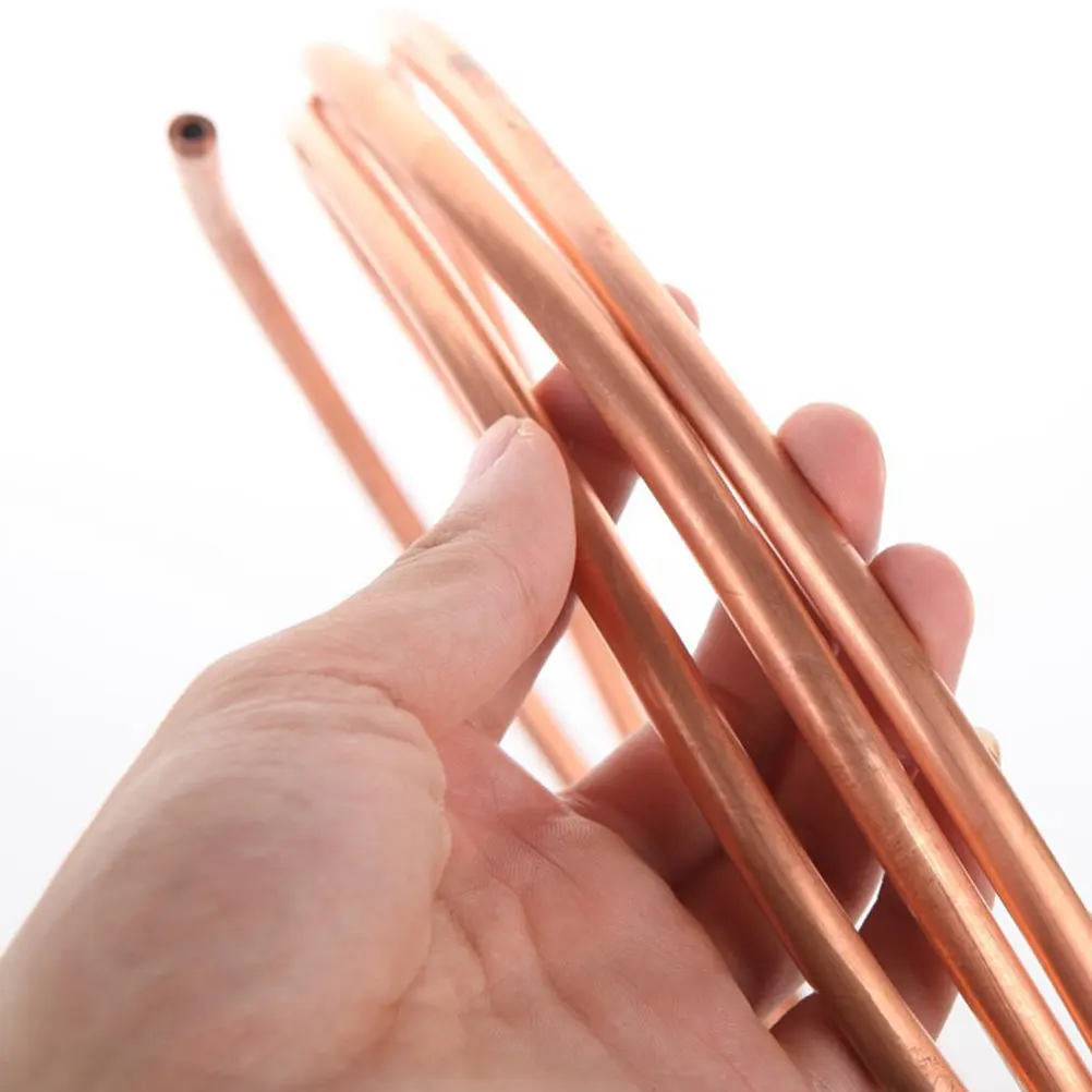 2Pcs High Strength Soft Copper Tube for Air Conditioner Refrigeration Copper Tubing Coil Multi Purpose Ac Freezer Fridge Pipe