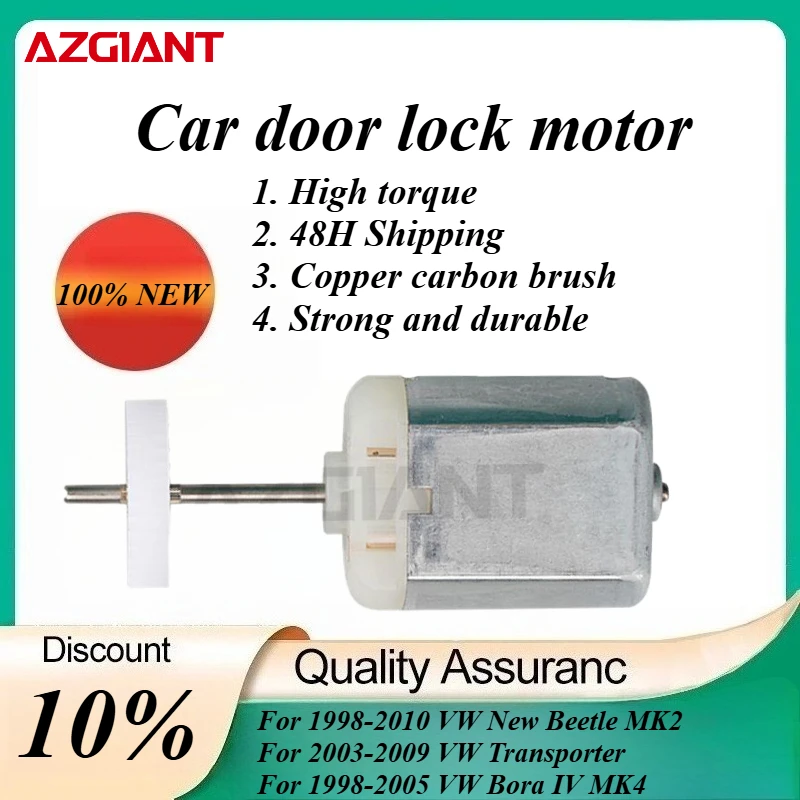 

AZGIANT Car door lock actuator motor for 1998-2010 VW New Beetle MK2/Transporter 2003-2009/Bora IV MK4 1998-2005 new parts OEM